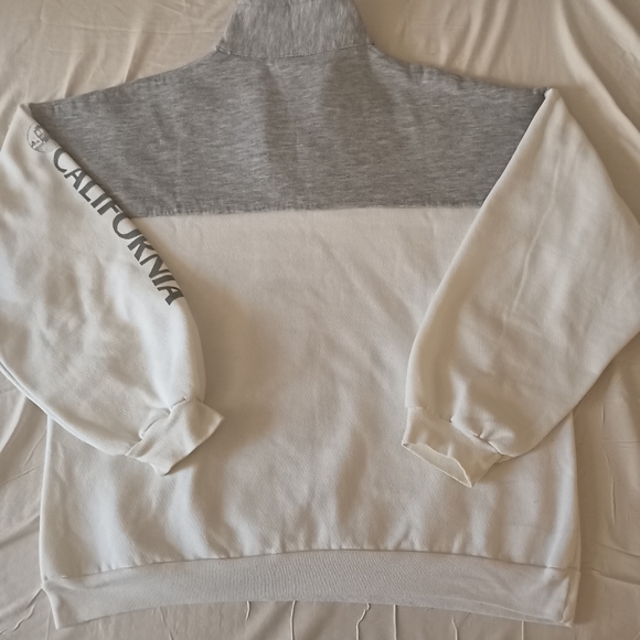 Vintage San Francisco California Quarter-Zip pullover Sweatshirt, Size XL, White - Picture 3 of 8